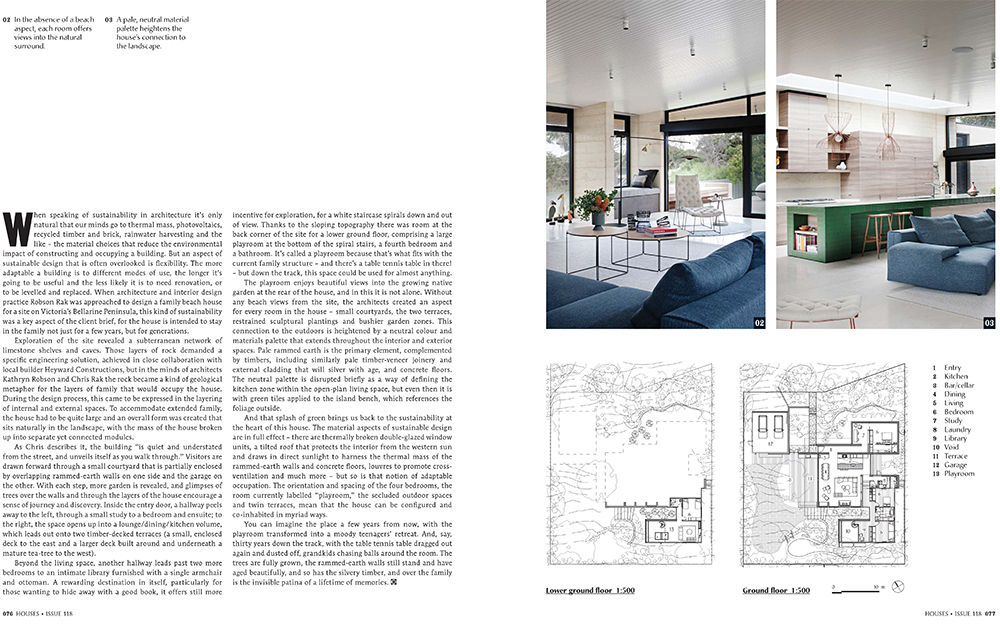 Robson Rak Architects – Houses Magazine 118 October 2017
