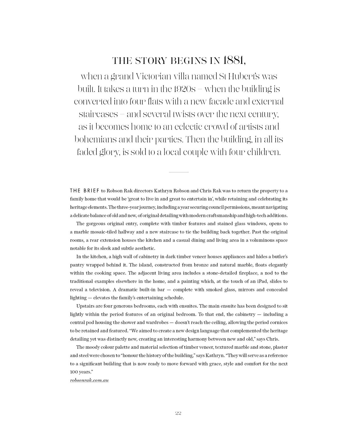 Robson Rak Architects – Vogue Living Collector's Issue 2021