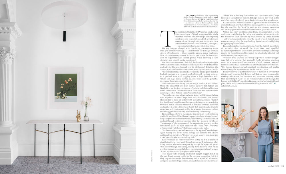 Robson Rak Architects – Vogue Living Jan / Feb 2020